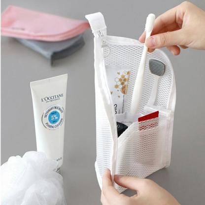 Standing Travel Makeup Bag: Waterproof Upright Toiletry Organizer & Compact Travel Vanity
