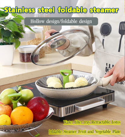 Portable Stainless Steel Multifunctional Steamer