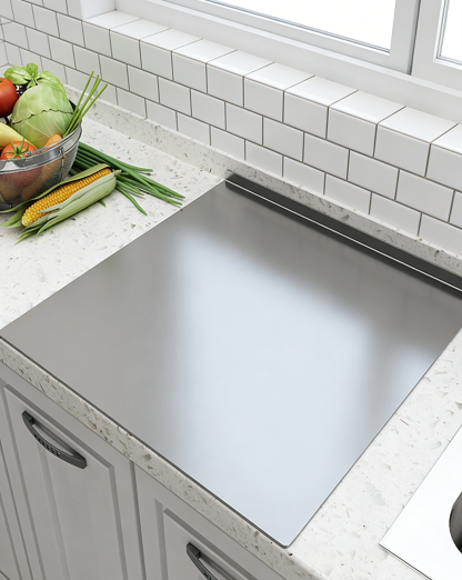 Premium 304 Stainless Steel Cutting Board: Anti-Mold & Antibacterial Double-Sided Chopping Board | Heavy Duty, Easy to Clean for Meat, Veggies & Fruit (Food Grade)