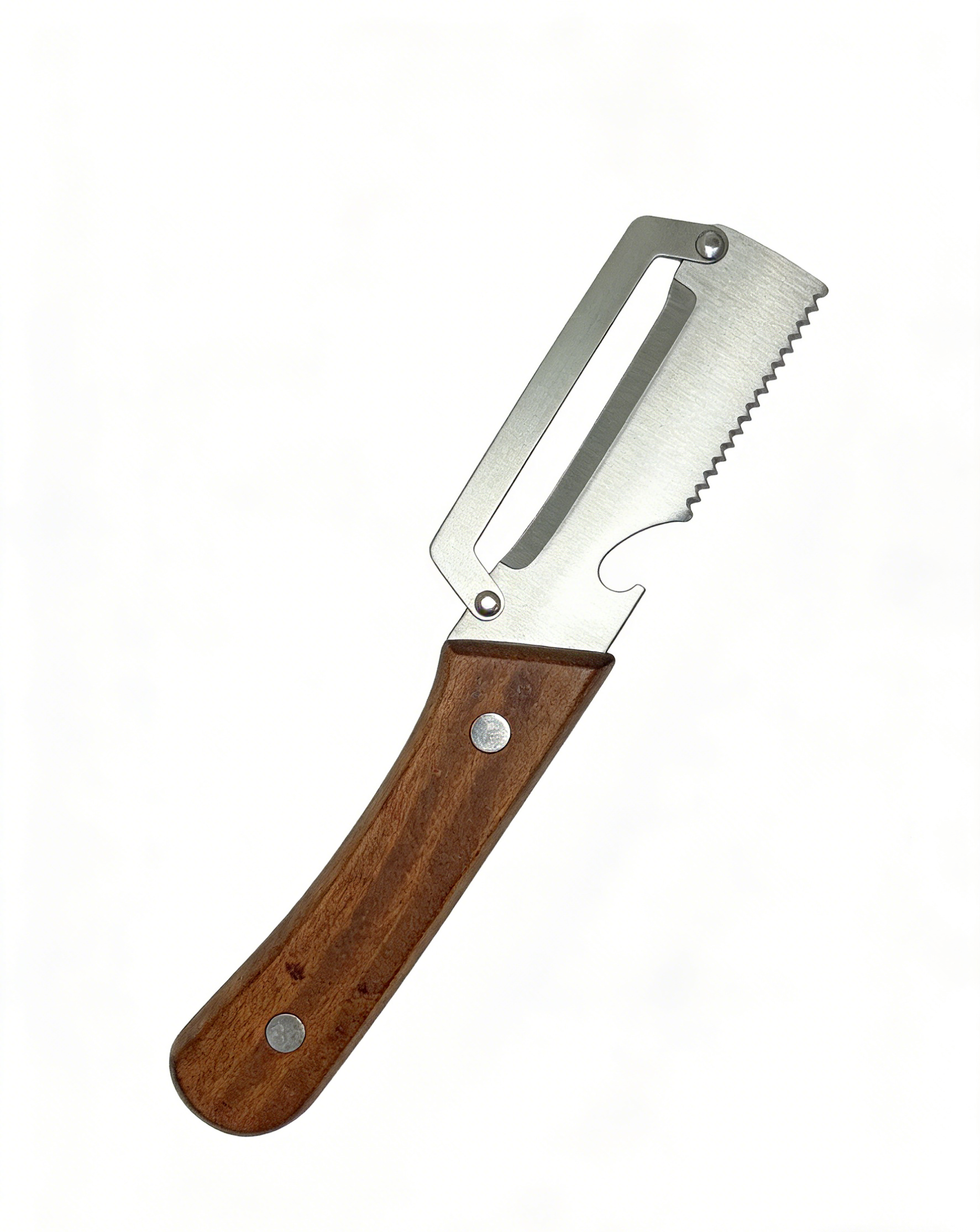 Heavy Duty Wide Food Peeler with Bottle Opener | Ultra Sharp Stainless Steel for Hard Skin Vegetables & Fruits