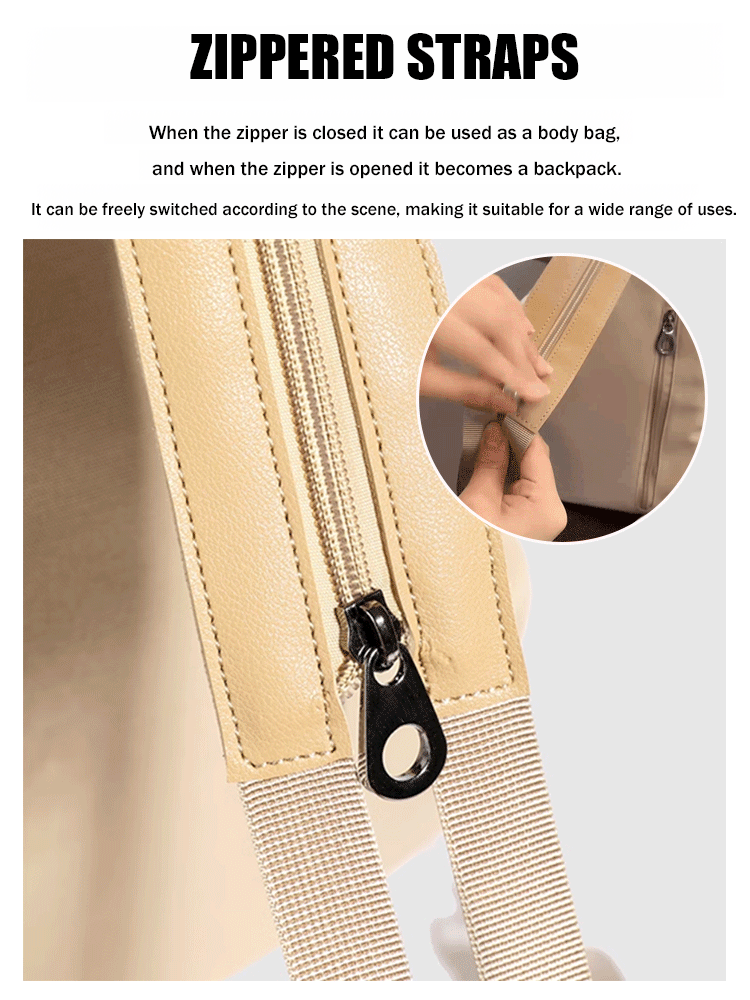 Ladies large capacity shoulder bag Multicompartment antitheft lightweight chest bag shoulder bag