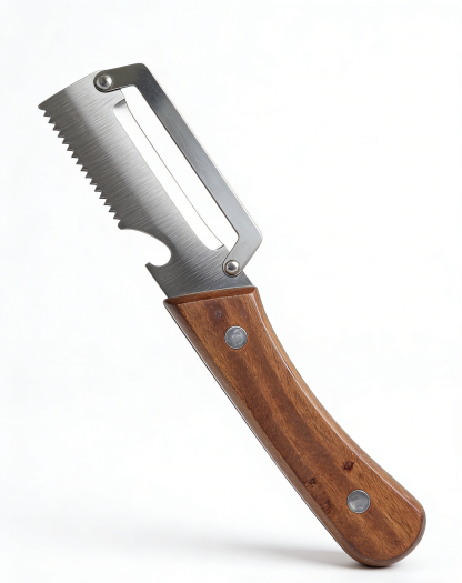 Heavy Duty Wide Food Peeler with Bottle Opener | Ultra Sharp Stainless Steel for Hard Skin Vegetables & Fruits