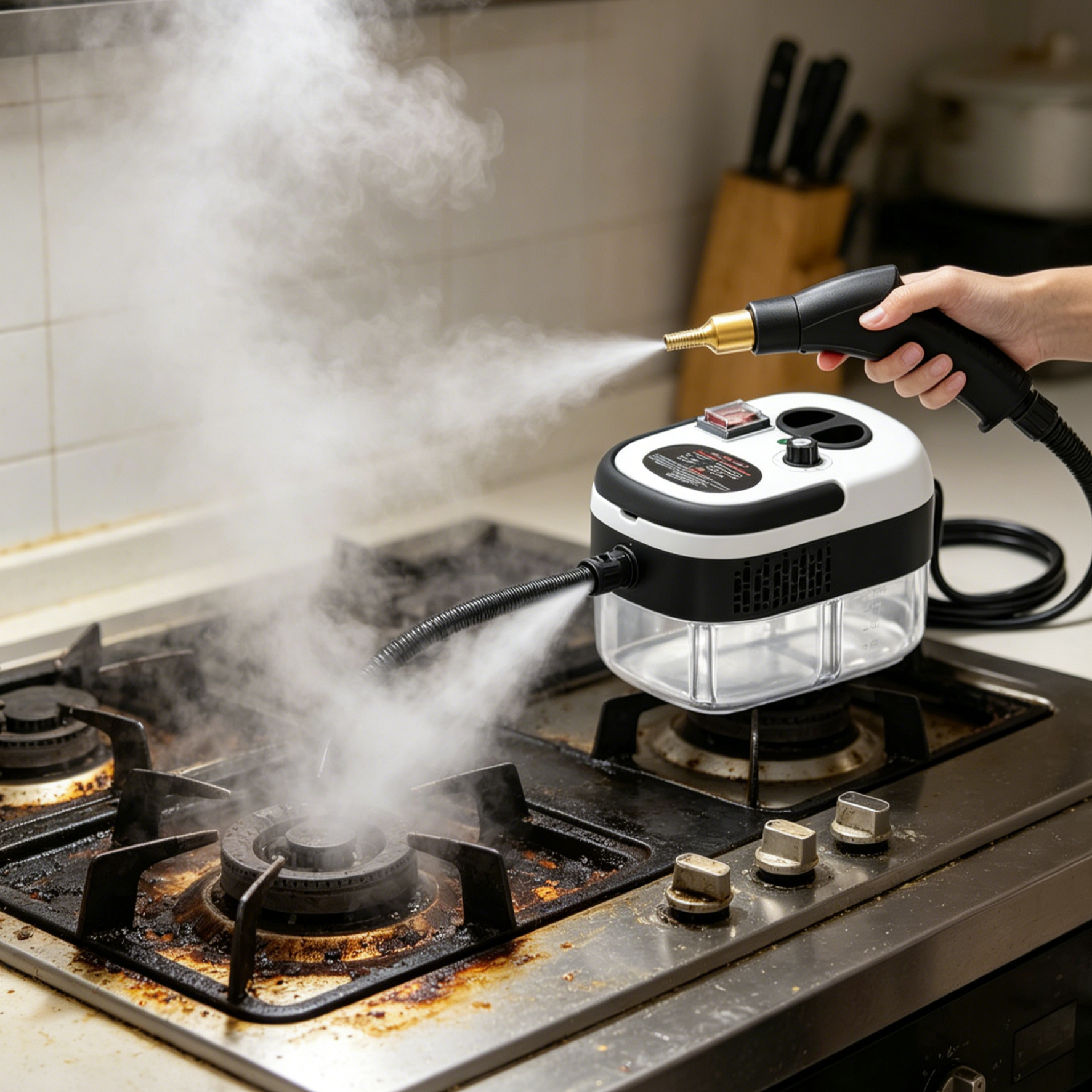 High-Pressure Steam Cleaner | 2500W High Temp Steamer | Chemical-Free Cleaning for Home & Car
