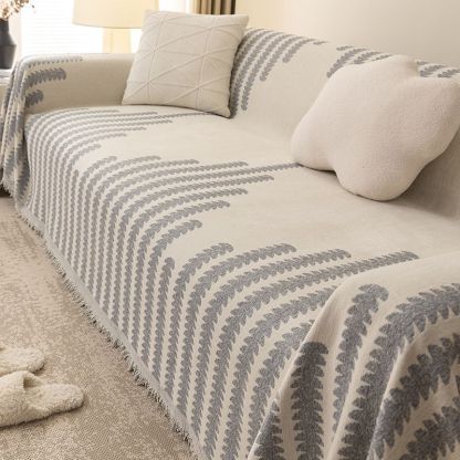 Premium Chenille Sofa Cover: Soft & Breathable Fabric, Anti-Scratch & Wear-Resistant Protector for All Sofa Types