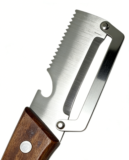 Heavy Duty Wide Food Peeler with Bottle Opener | Ultra Sharp Stainless Steel for Hard Skin Vegetables & Fruits