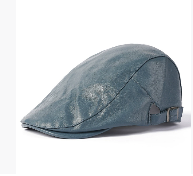 Men's Genuine Leather Beret Hat