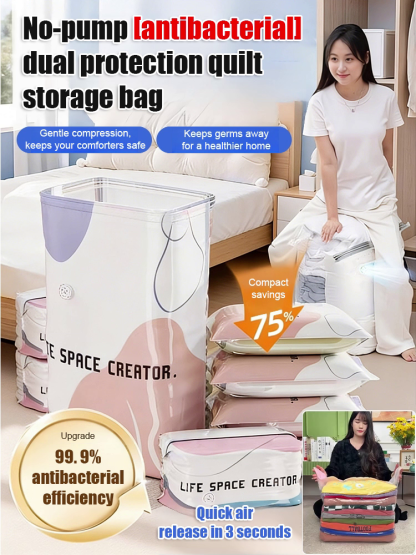 Thickened 3D No-Pump Vacuum Storage Bags | Space-Saving Compression Bags for Duvets, Blankets & Winter Coats