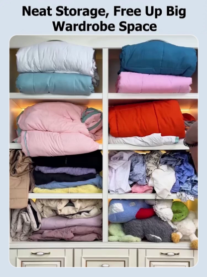 Thickened 3D No-Pump Vacuum Storage Bags | Space-Saving Compression Bags for Duvets, Blankets & Winter Coats