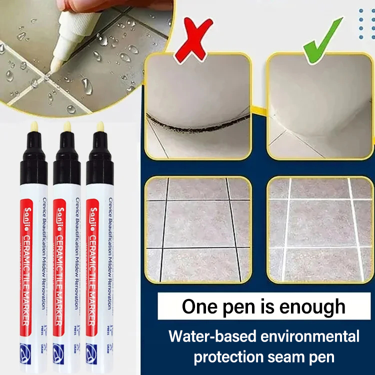 Tile Grout Repair Pen | Waterproof & Mold-Resistant Grout Marker | Instant Tile Renovation Tool