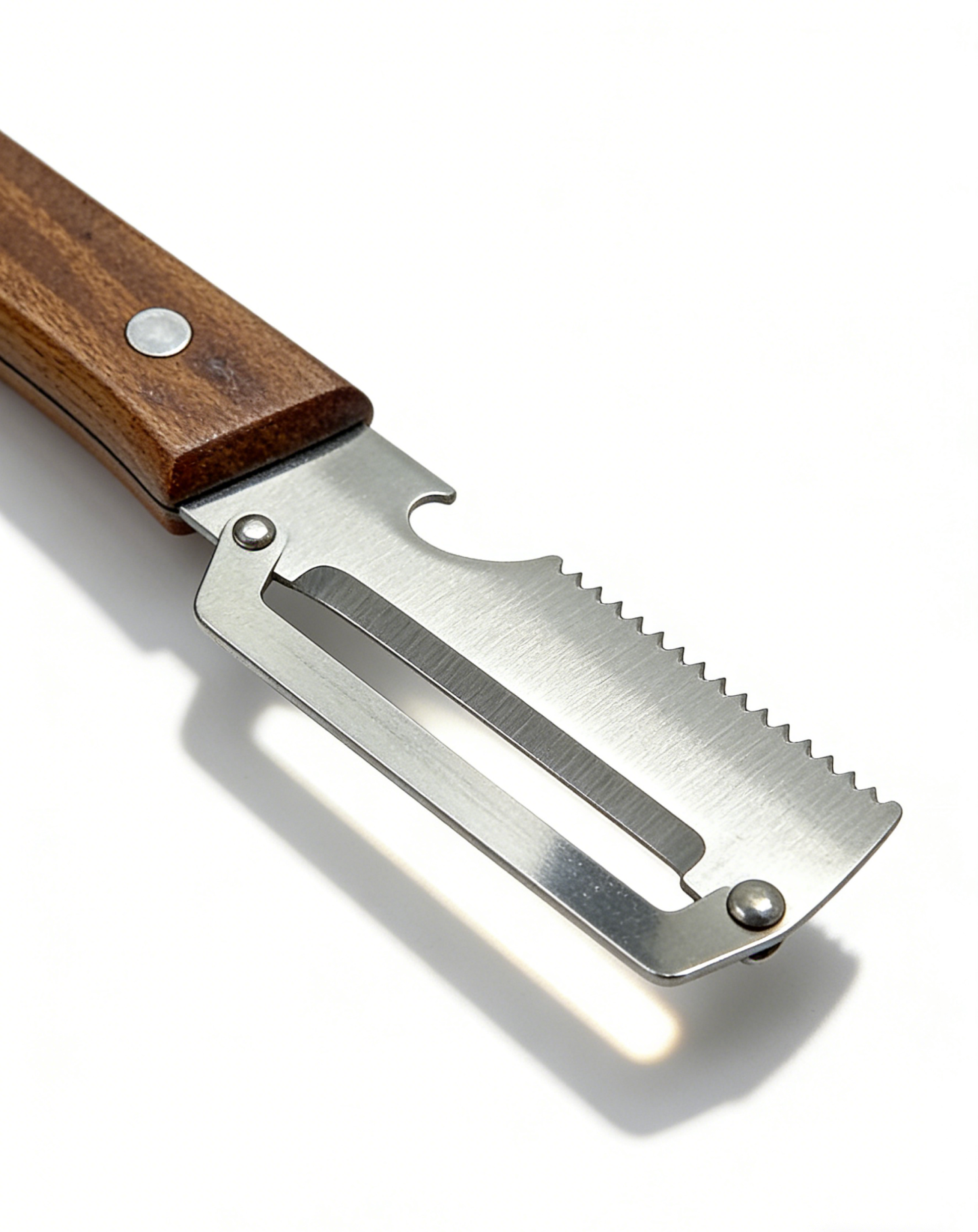 Heavy Duty Wide Food Peeler with Bottle Opener | Ultra Sharp Stainless Steel for Hard Skin Vegetables & Fruits