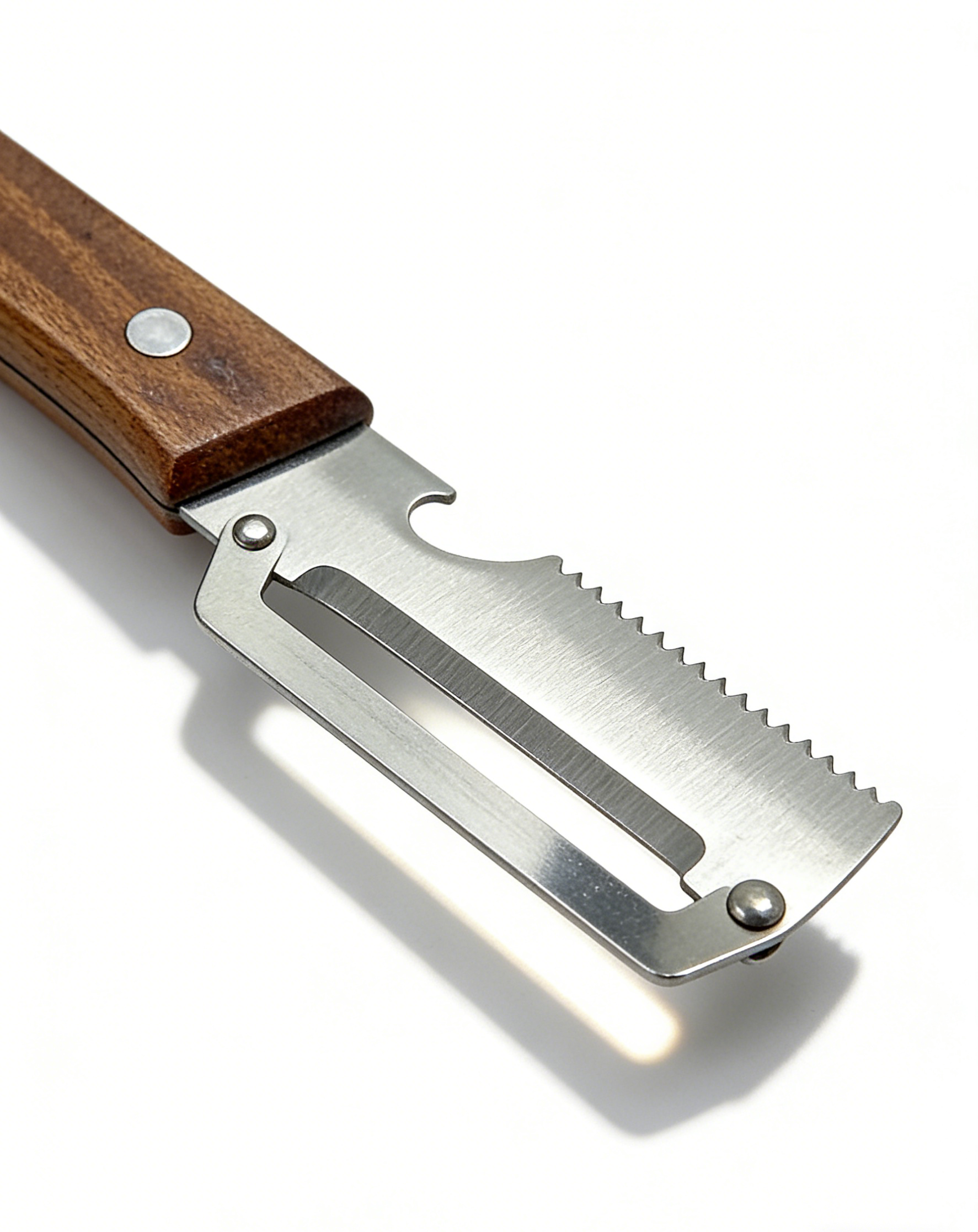 Heavy Duty Wide Food Peeler with Bottle Opener | Ultra Sharp Stainless Steel for Hard Skin Vegetables & Fruits