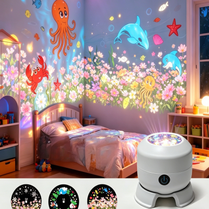 360° Rotating Holiday Projector Light | HD Clear Projection | Multi-Theme Decoration Light for Christmas, Birthday Parties & Kids' Bedroom | Eye-Safe Design