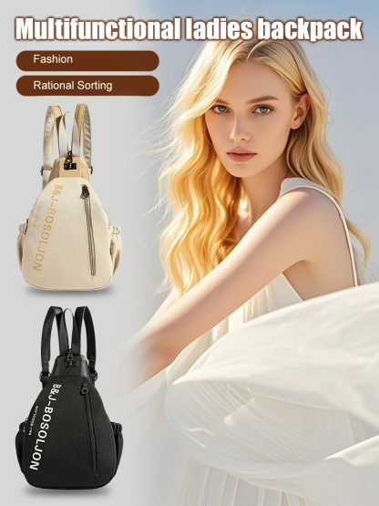 Ladies large capacity shoulder bag Multicompartment antitheft lightweight chest bag shoulder bag