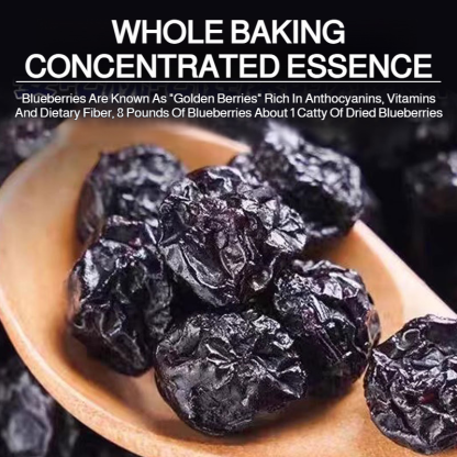 Dried blueberries, candied fruit, sweet and sour baking ingredient, dried fruit, factory whole