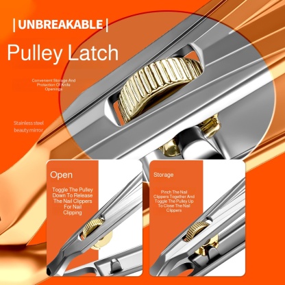 Stainless Steel Nail Clippers with Splash Guard: Large Opening for Thick & Ingrown Toenails & Foot Care