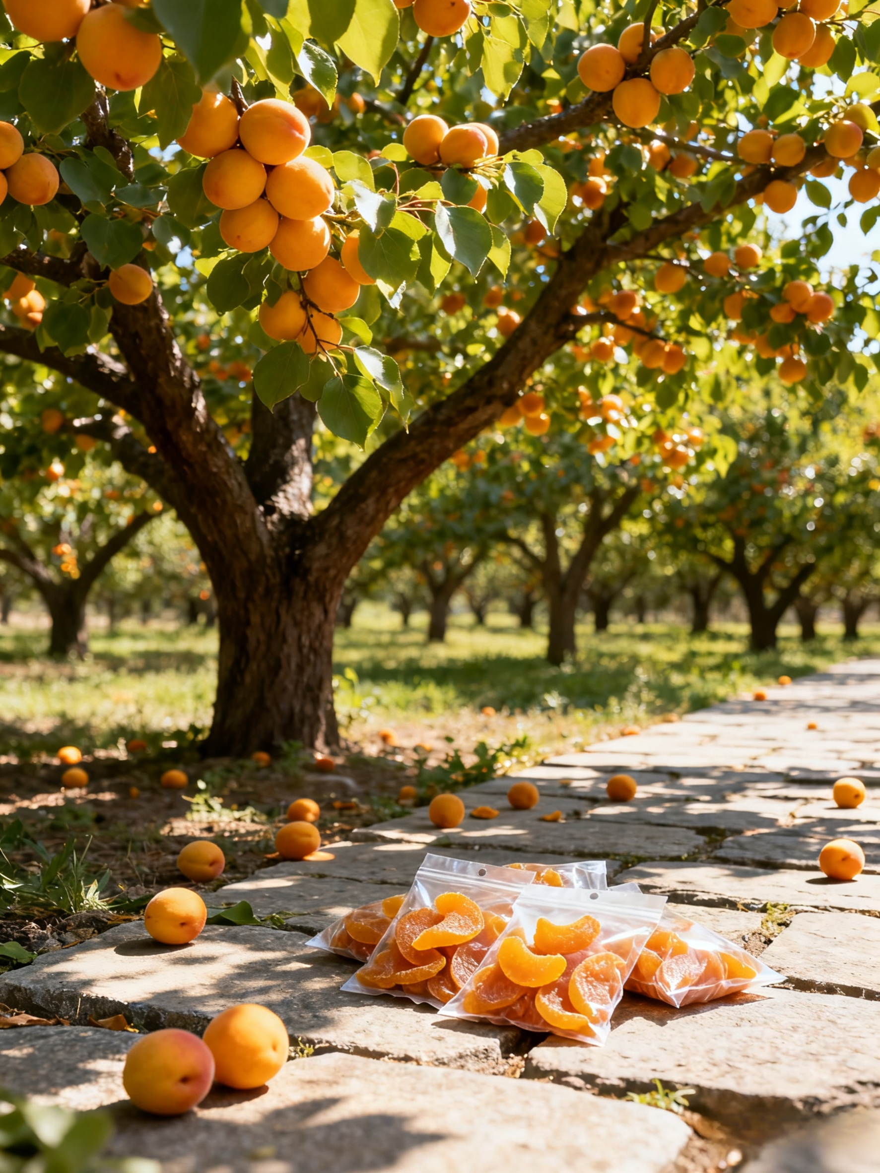Sweet and sour sugar-free dried apricots