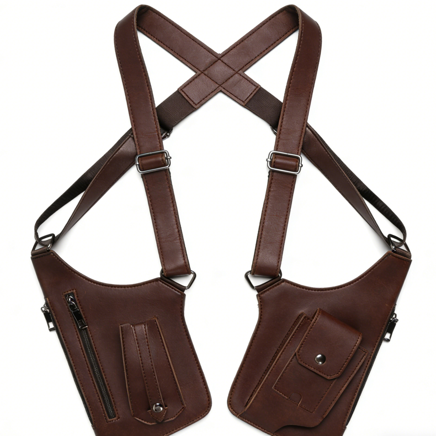 Premium Leather Underarm Shoulder Bag: Adjustable Anti-Theft Holster Design for Men & Women