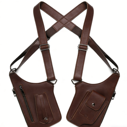 Premium Leather Underarm Shoulder Bag: Adjustable Anti-Theft Holster Design for Men & Women