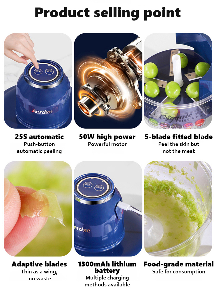 Portable automatic fruit peeler