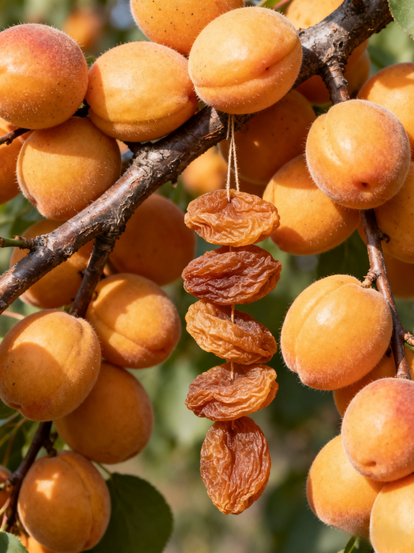Sweet and sour sugar-free dried apricots