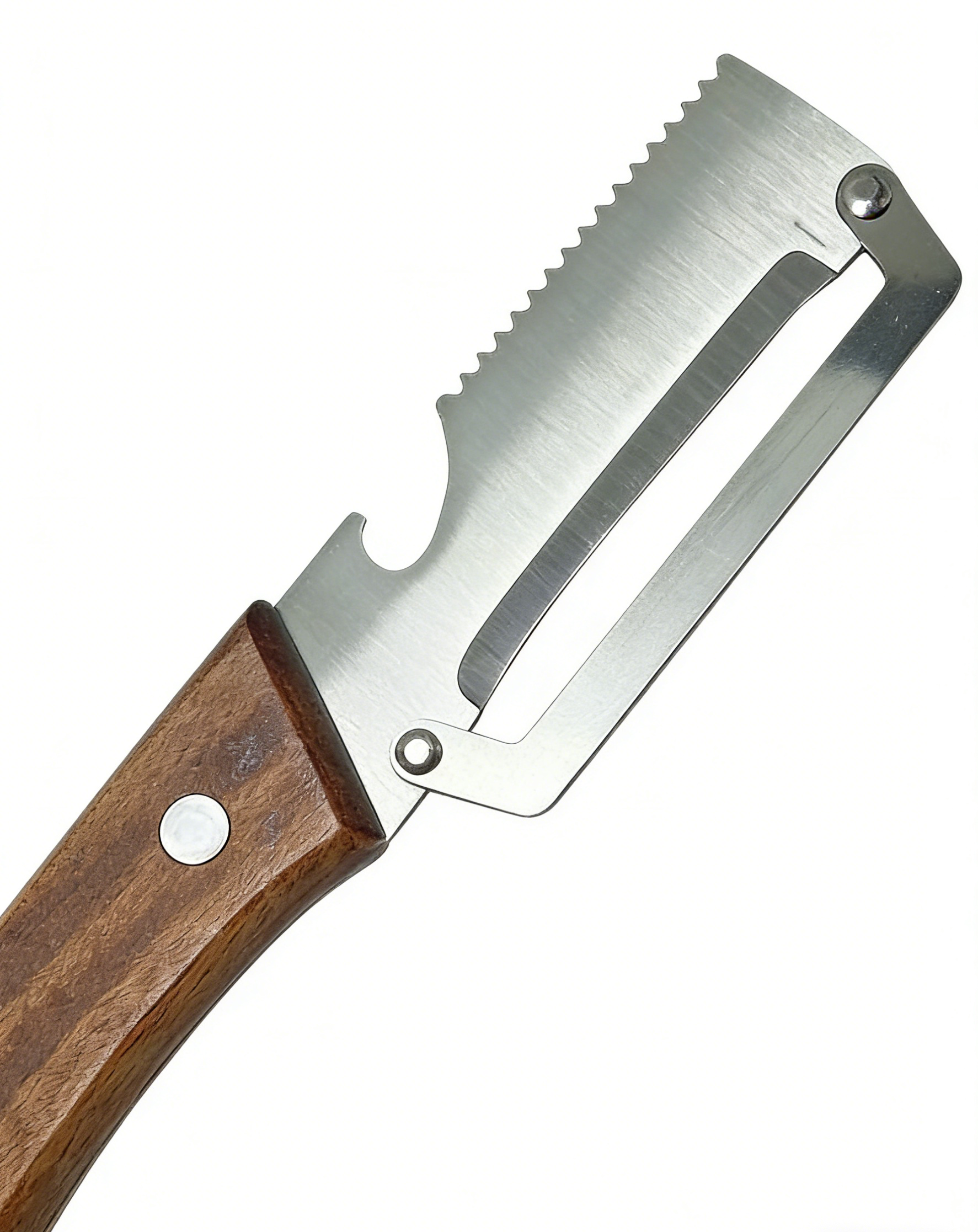 Heavy Duty Wide Food Peeler with Bottle Opener | Ultra Sharp Stainless Steel for Hard Skin Vegetables & Fruits