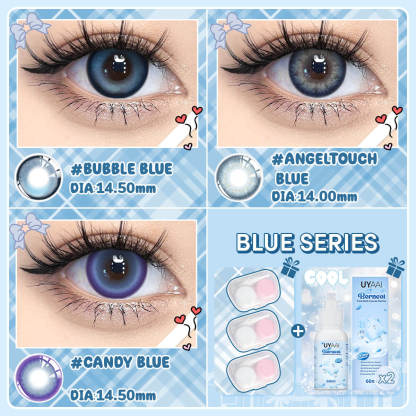[Buy 3 Get 8] UYAAI 14.0-14.5MM Contact Lens Combo Set