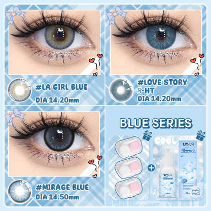 [Buy 3 Get 8] UYAAI 14.0-14.5MM Contact Lens Combo Set