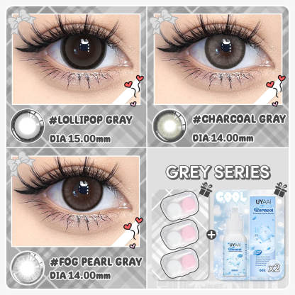[Buy 3 Get 8] UYAAI 14.0-14.5MM Contact Lens Combo Set