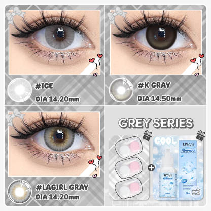 [Buy 3 Get 8] UYAAI 14.0-14.5MM Contact Lens Combo Set