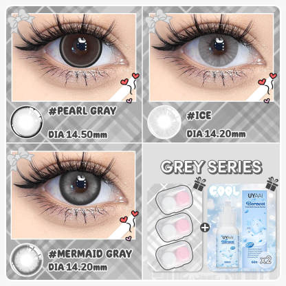 [Buy 3 Get 8] UYAAI 14.0-14.5MM Contact Lens Combo Set