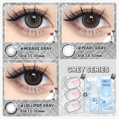 [Buy 3 Get 8] UYAAI 14.0-14.5MM Contact Lens Combo Set