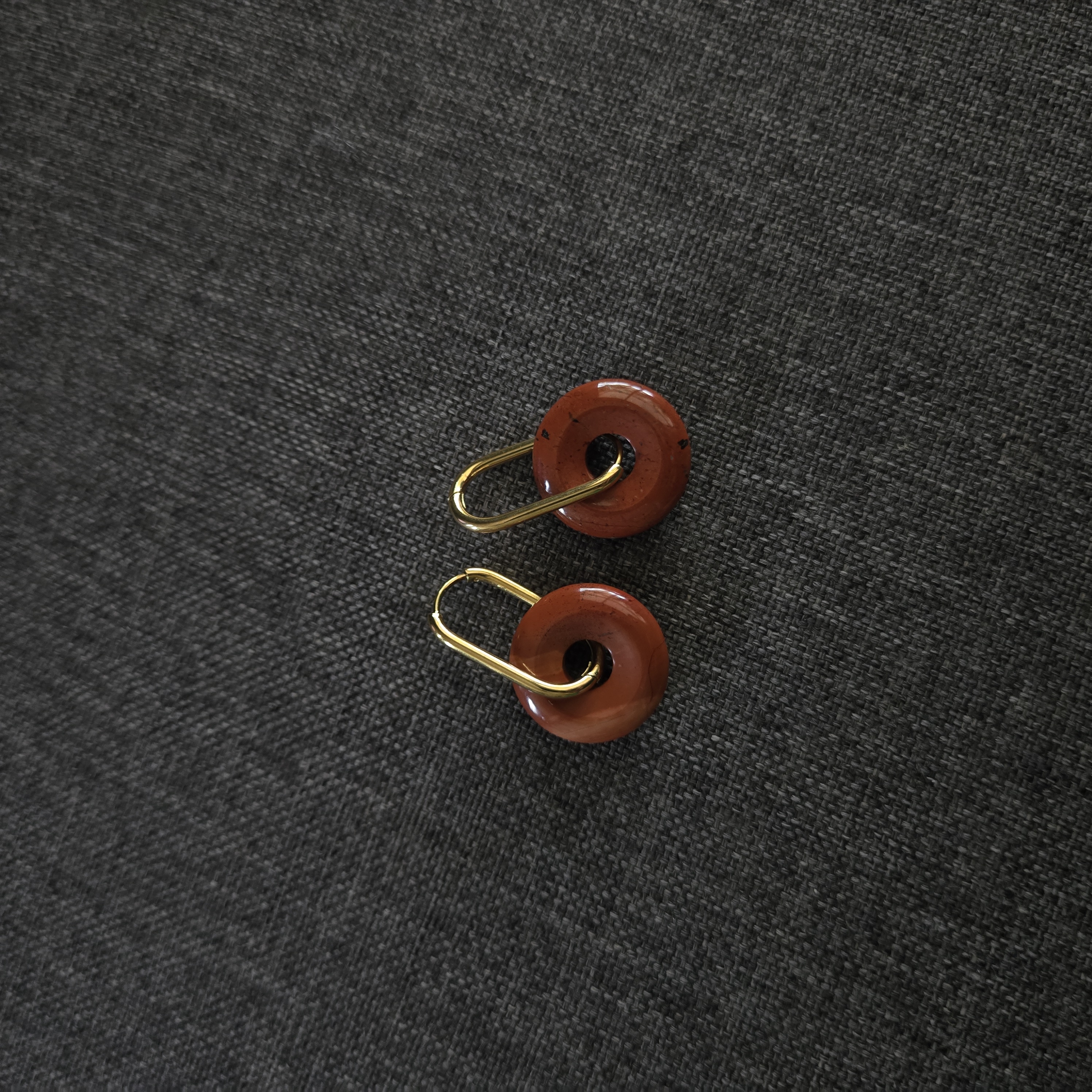 RED JASPER DONUT EARRINGS