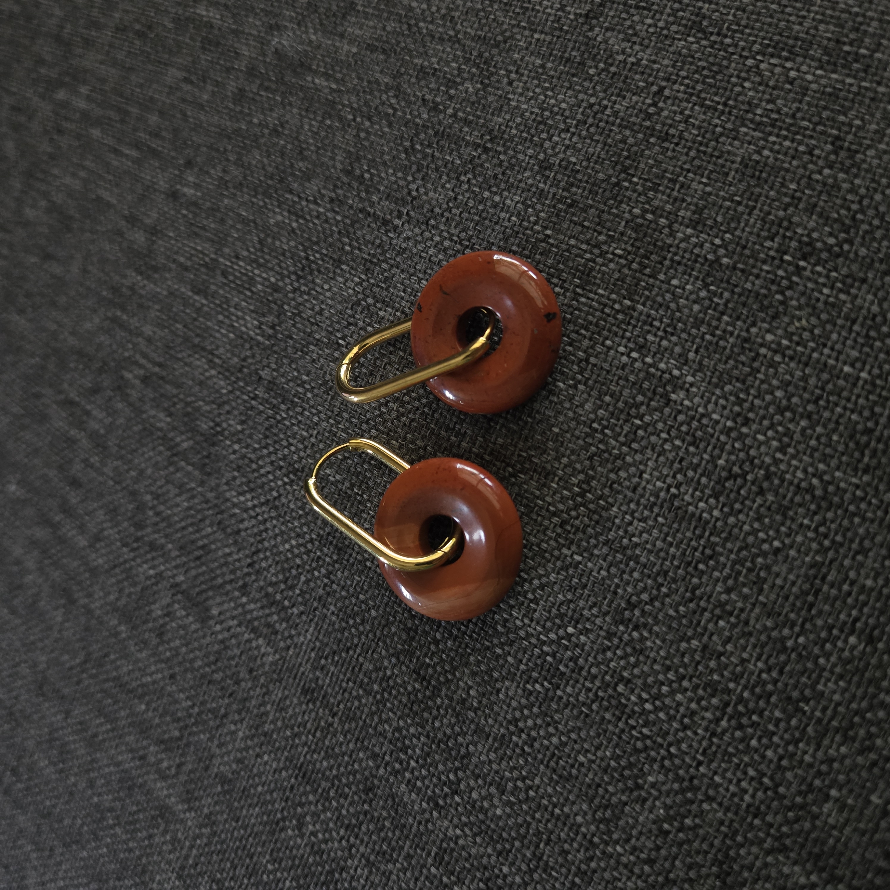RED JASPER DONUT EARRINGS