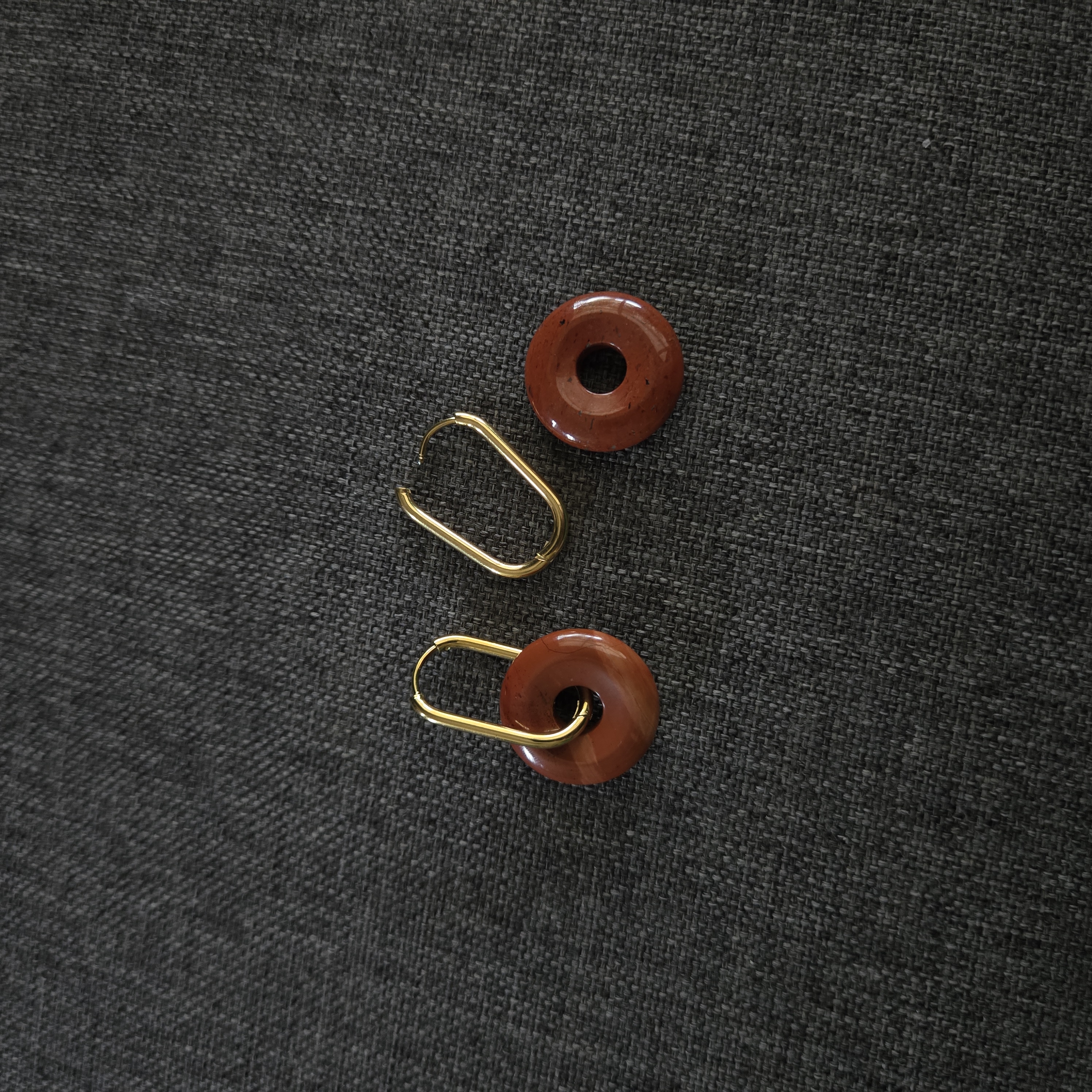 RED JASPER DONUT EARRINGS
