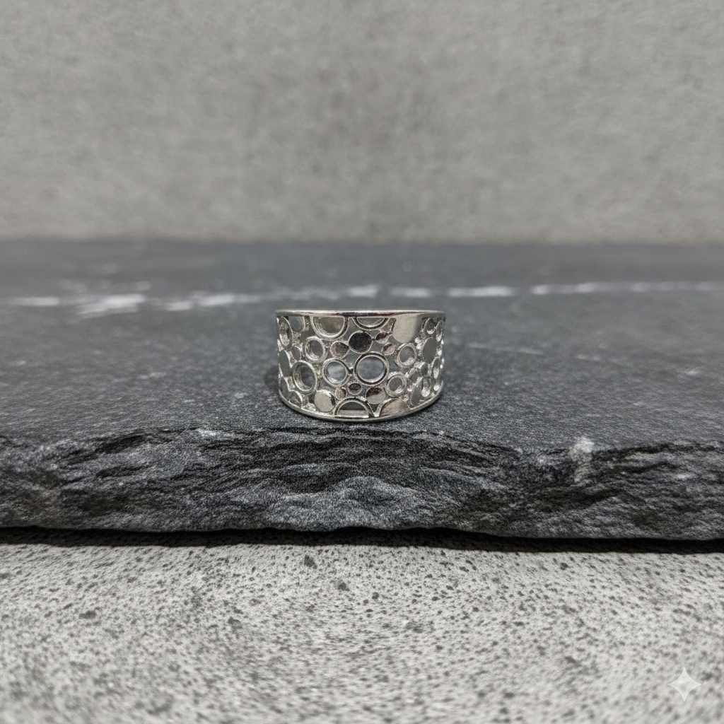 GEOMETRIC SPHERE RING S925