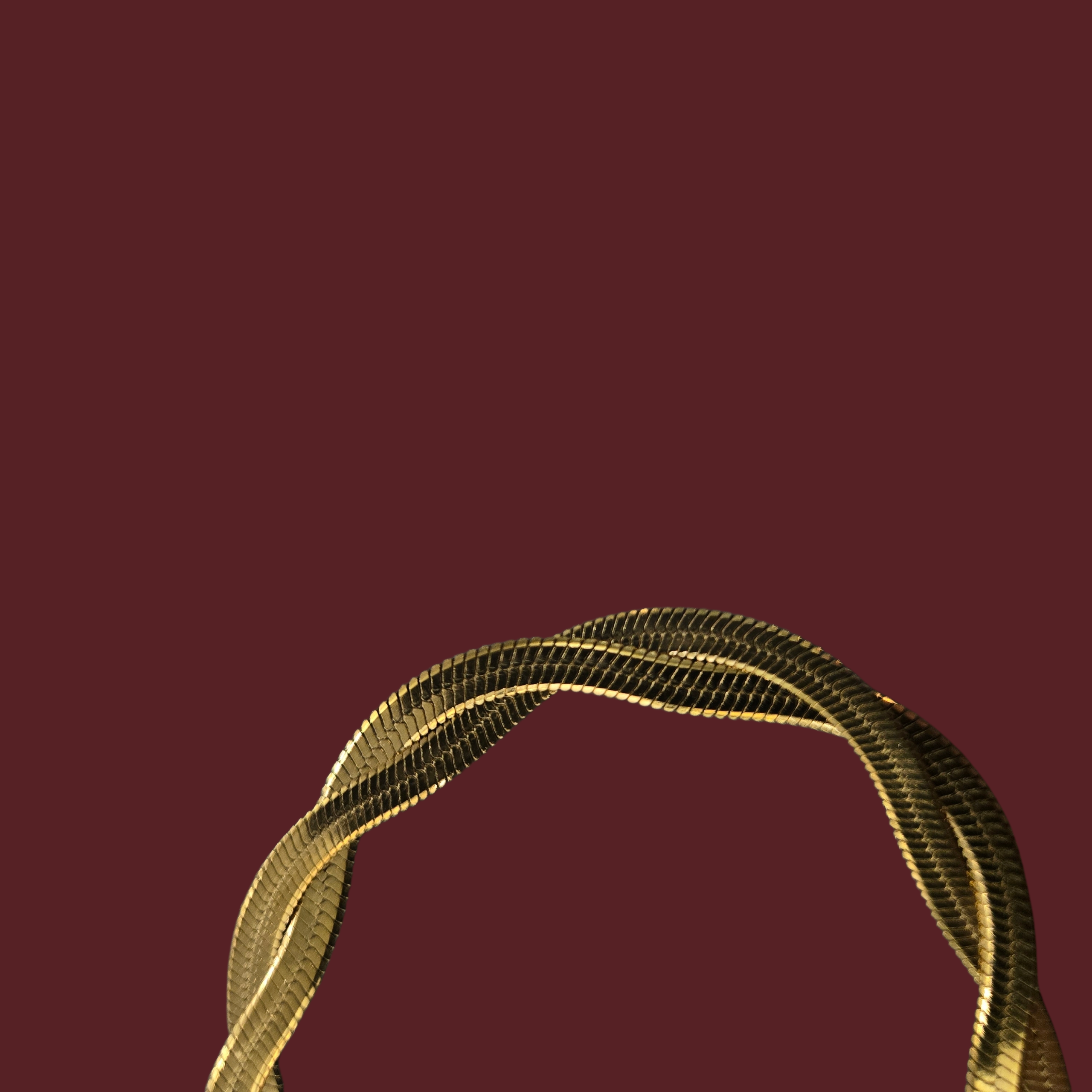 DOUBLE LINKED HERRINGBONE BRACELET GOLD