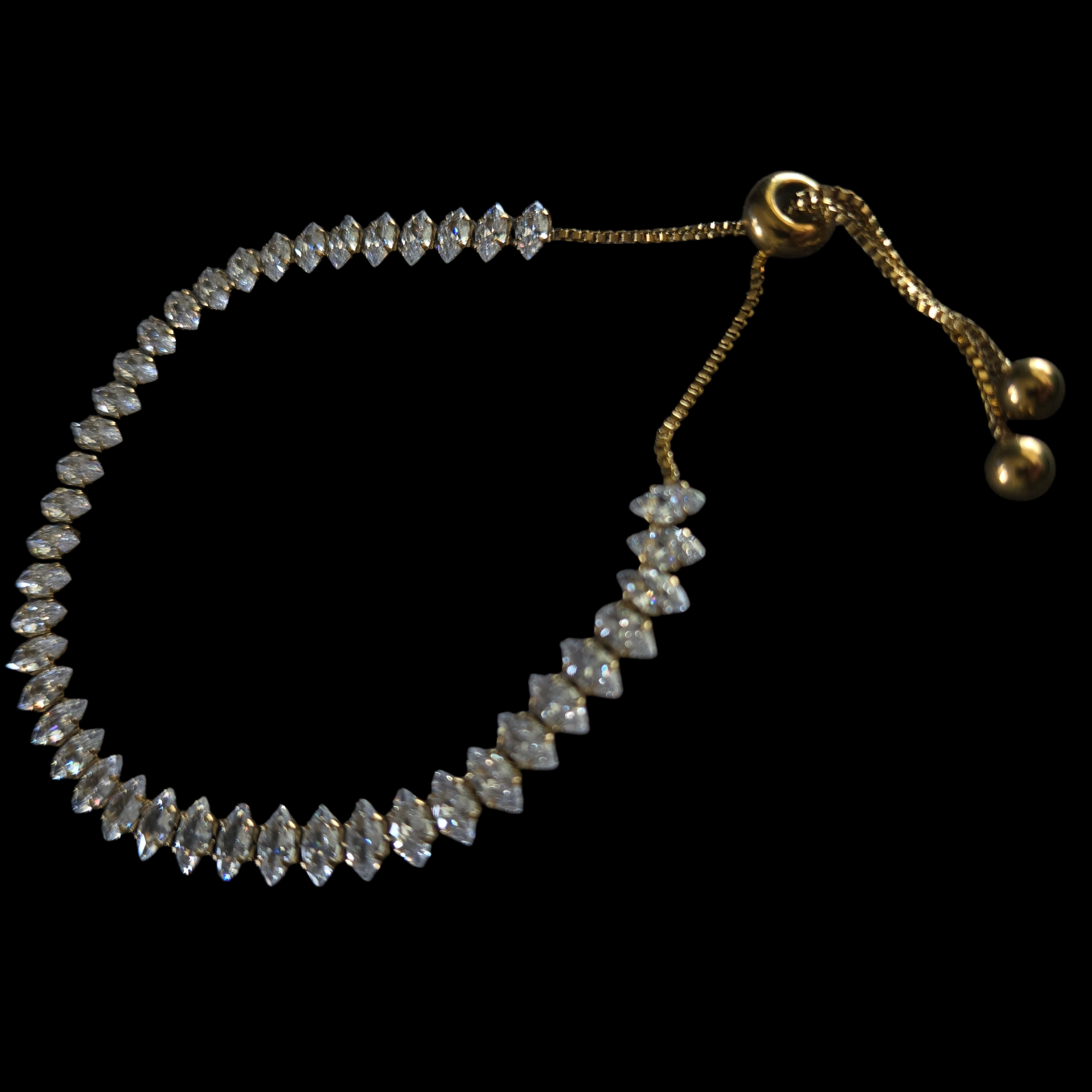 EMBUN MARQUISE GOLD SLIDE BRACELET