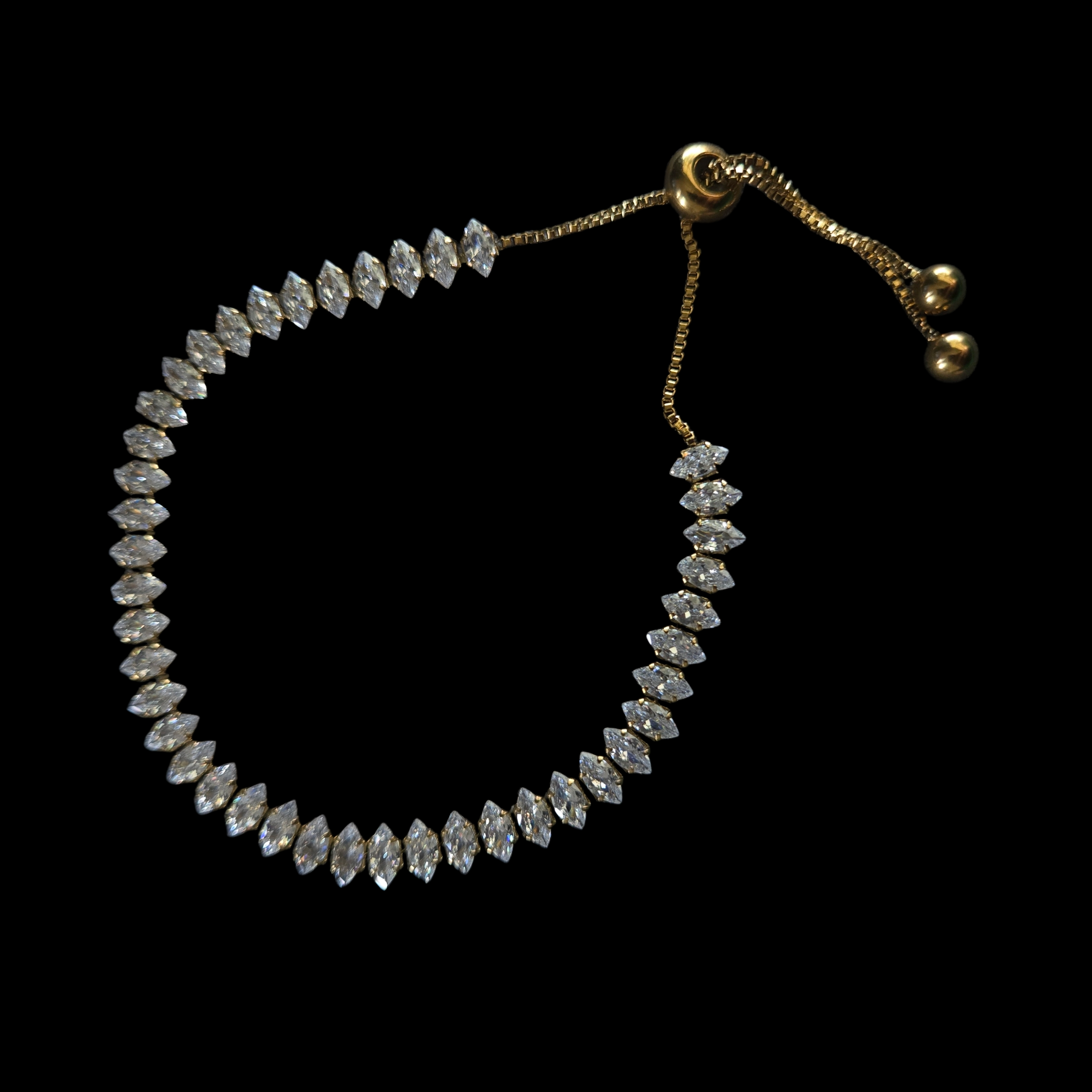 EMBUN MARQUISE GOLD SLIDE BRACELET