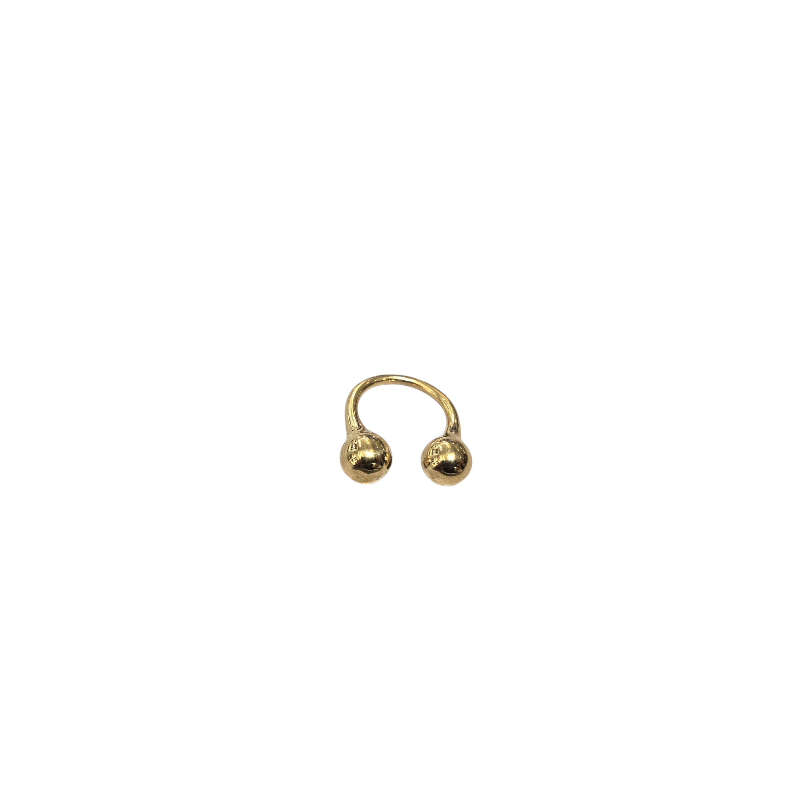 ADJUSTABLE OPEN BALL RING GOLD