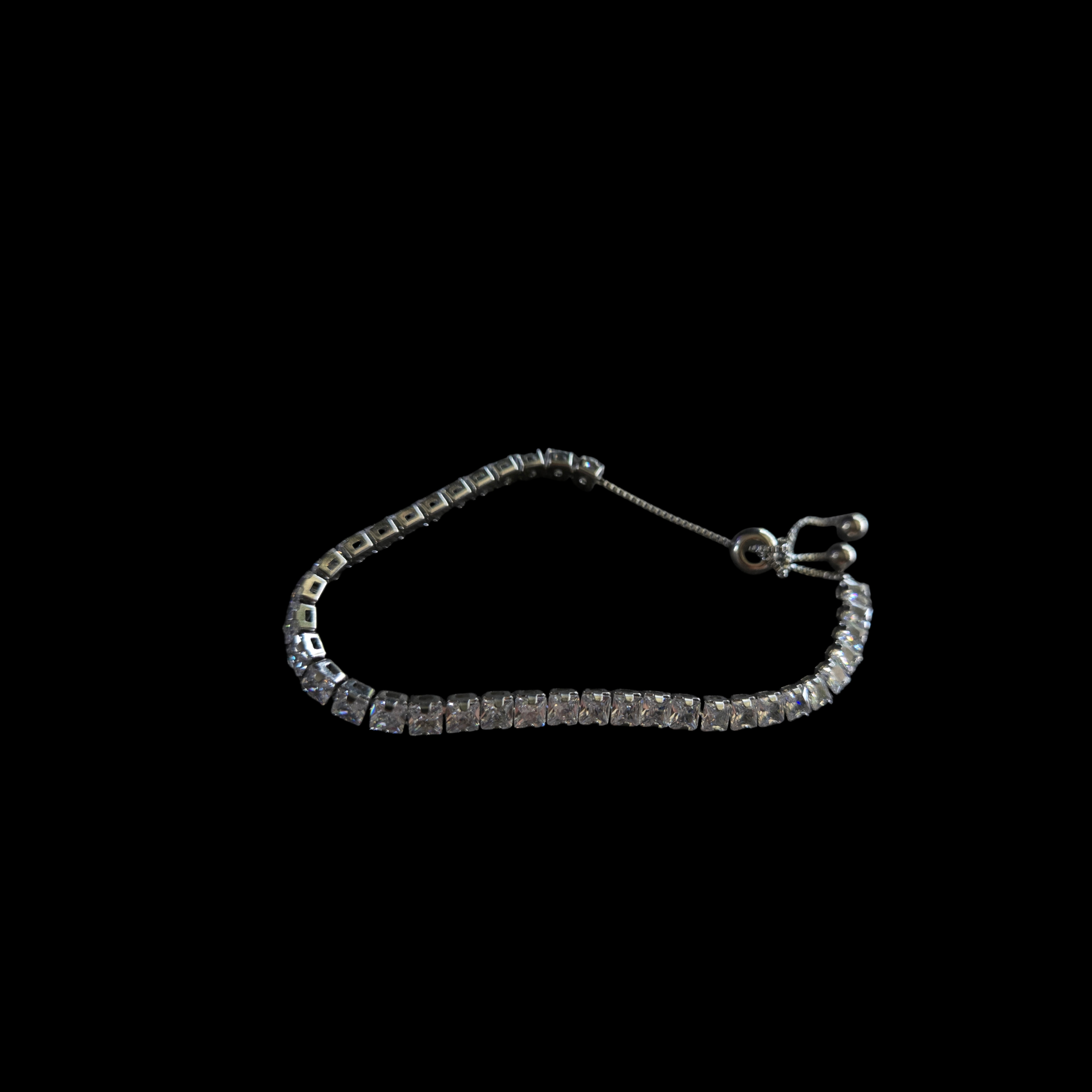 EMBUN SQUARE SILVER SLIDE BRACELET