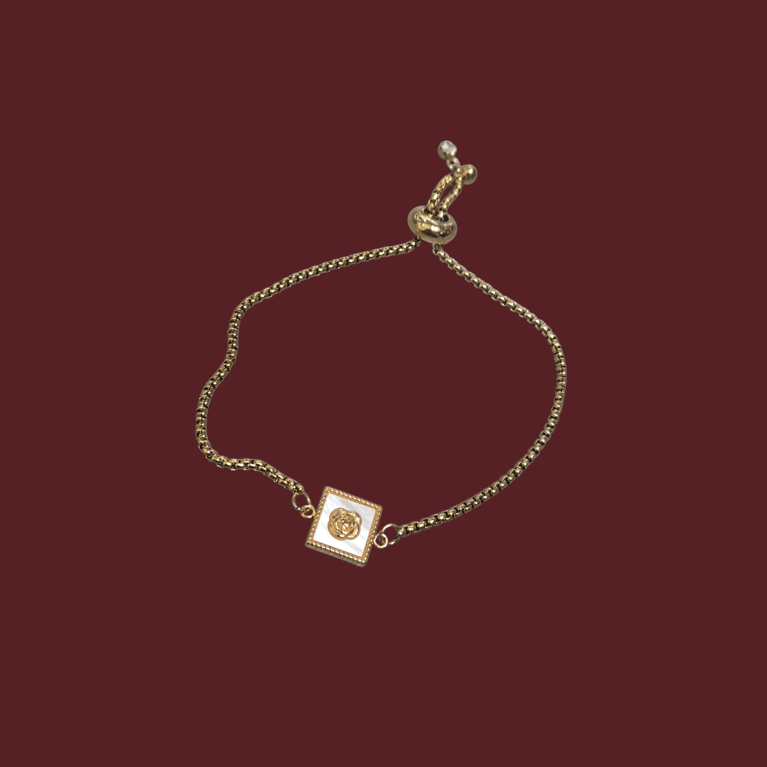 ROSE MOTHER OF PEARL BRACELET GOLD