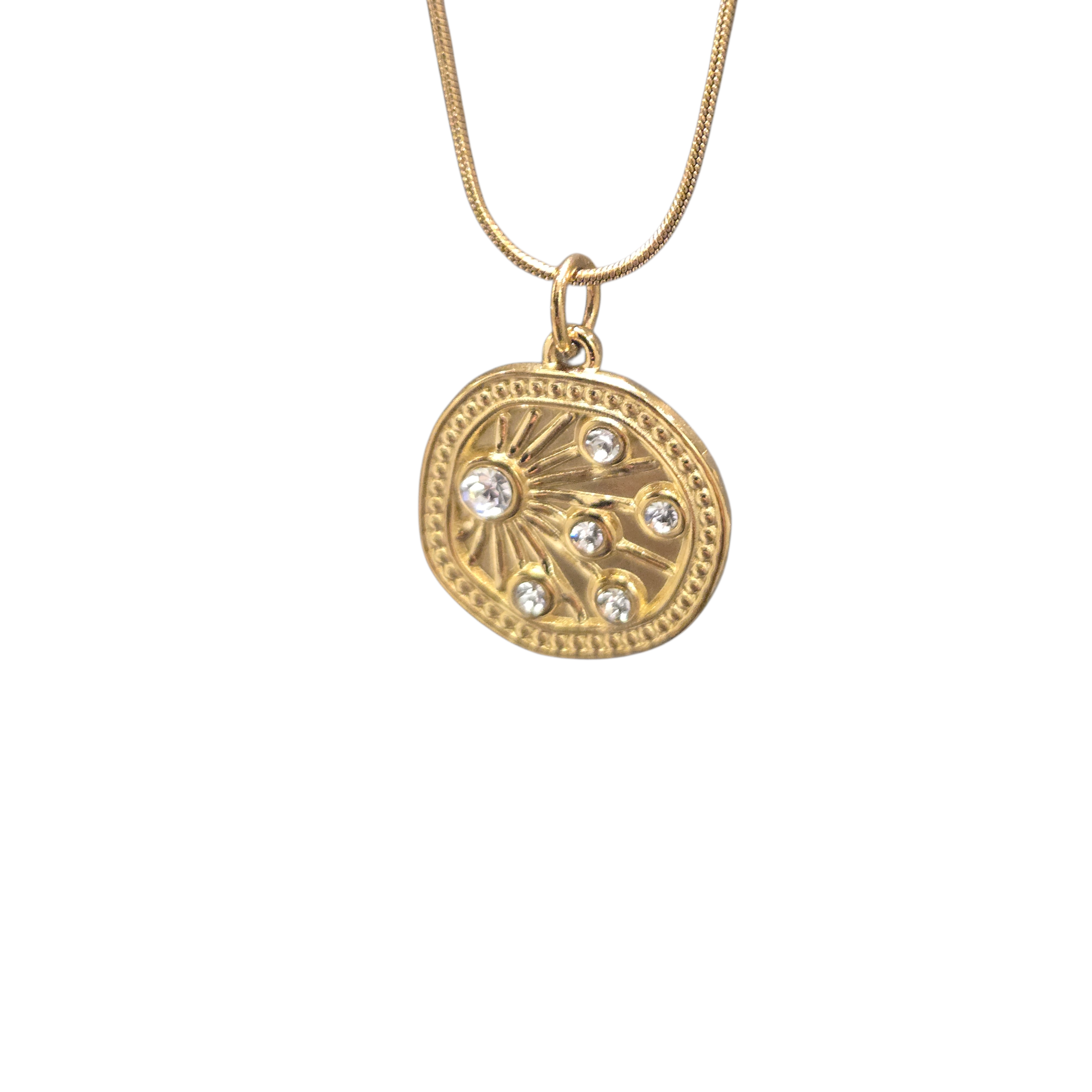 SINAR NECKLACE WITH ZIRCONIA GOLD