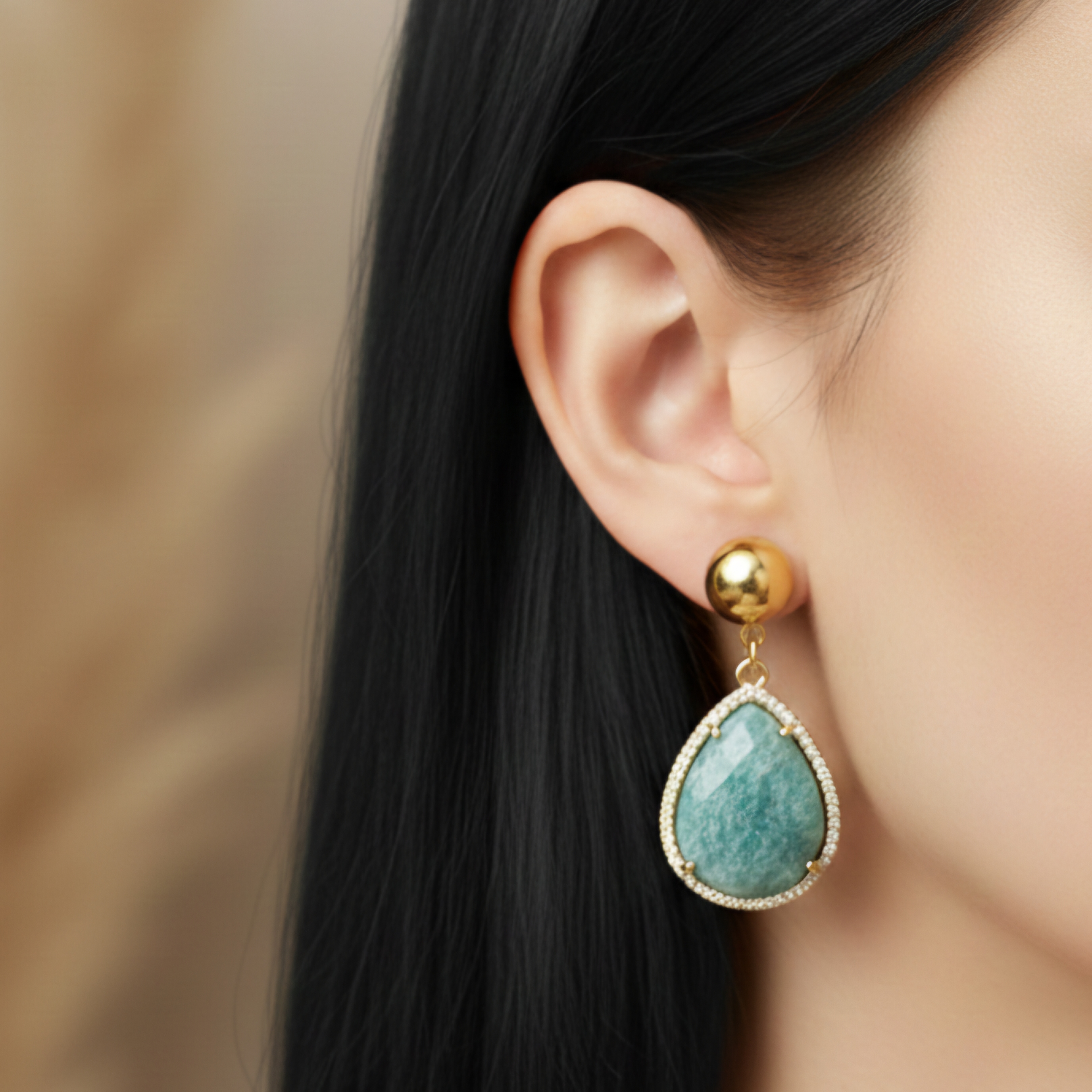 TERINDAH EARRING AMAZONITE