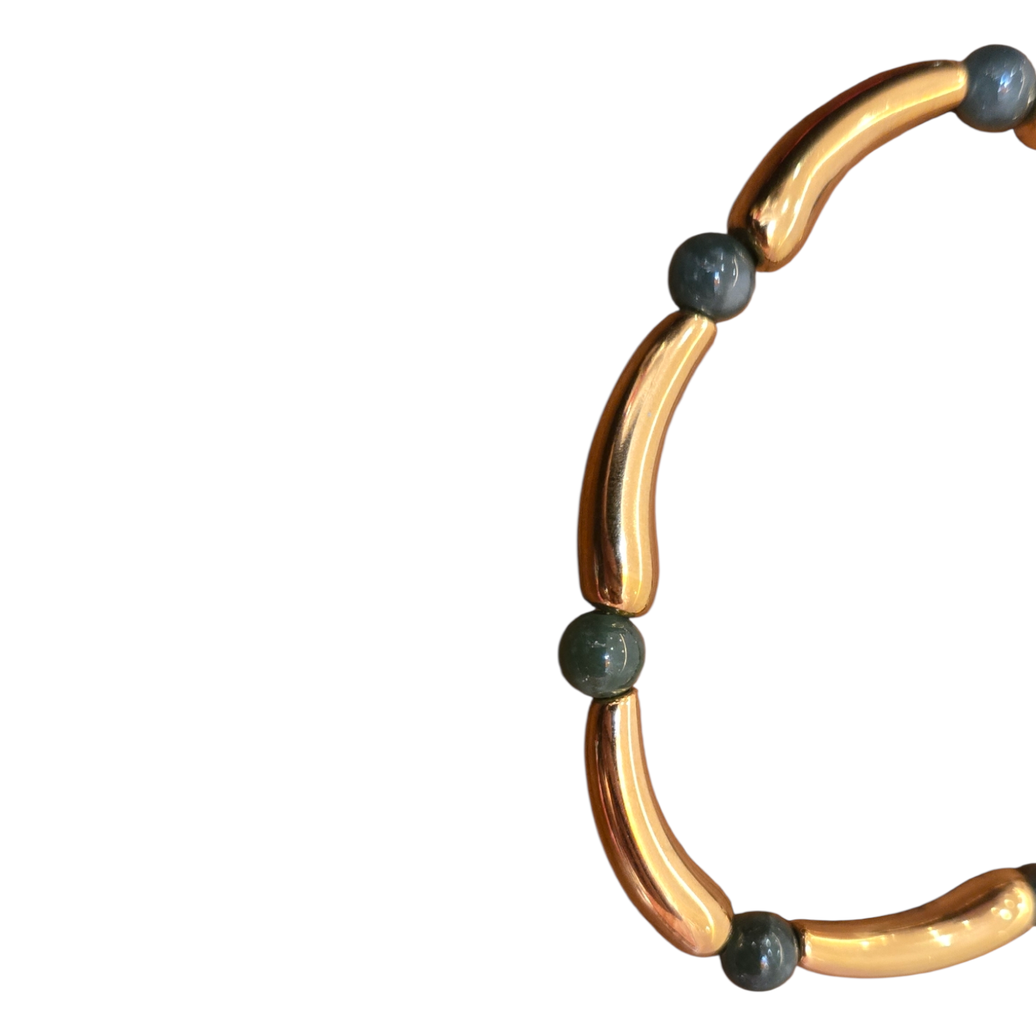 ATELIER JADEITE TEARDROP BRACELET GOLD