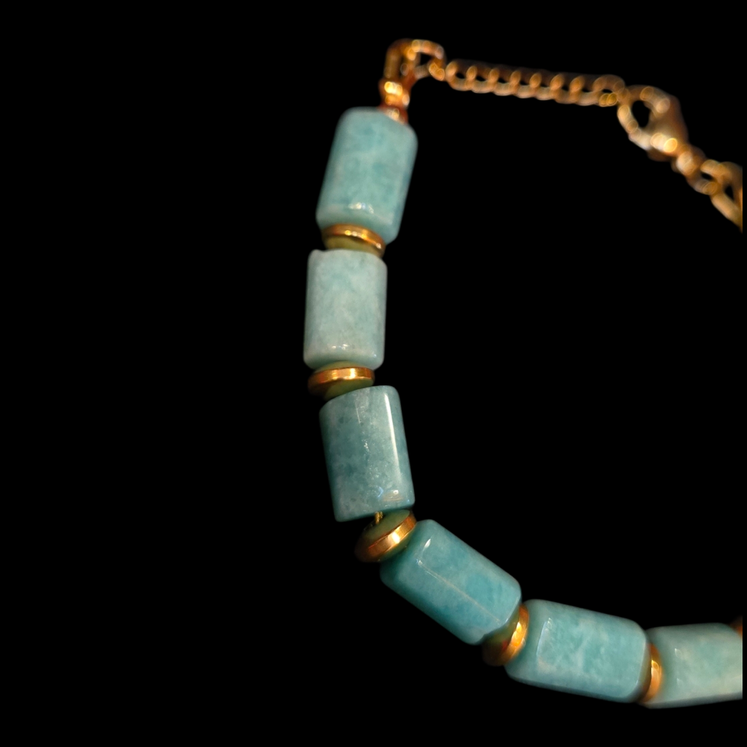 ATELIER AMAZONITE COLUMN BRACELET GOLD