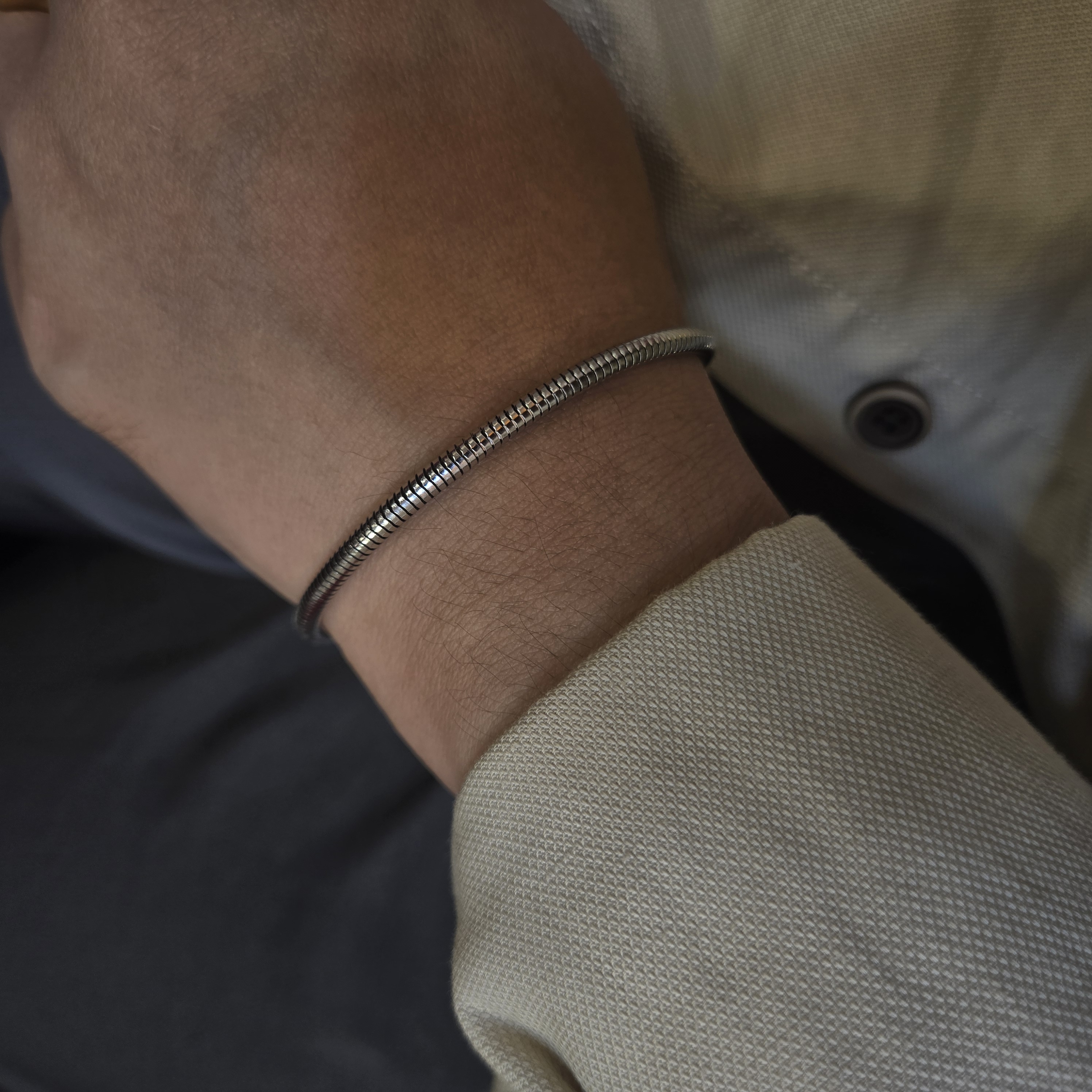 PLAIN SNAKECHAIN BRACELET SILVER