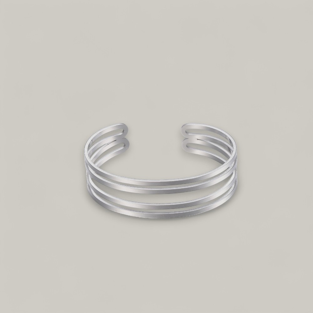 LAYERED BANGLE SILVER