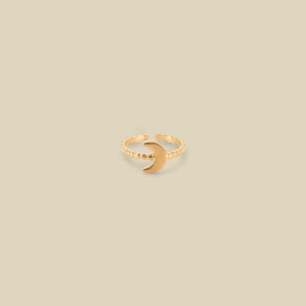 MOON SHAPE RING GOLD