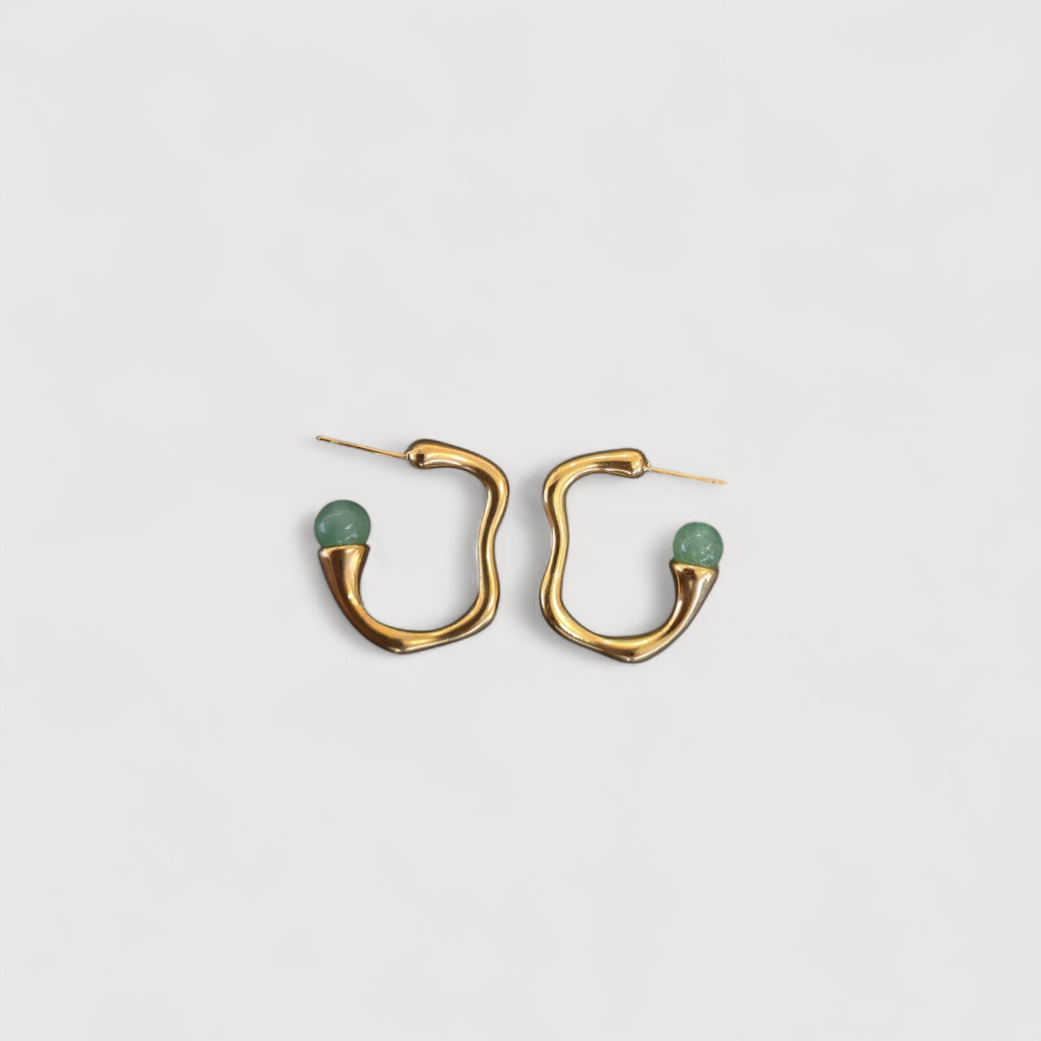 AVENTURINE C EARRING GOLD