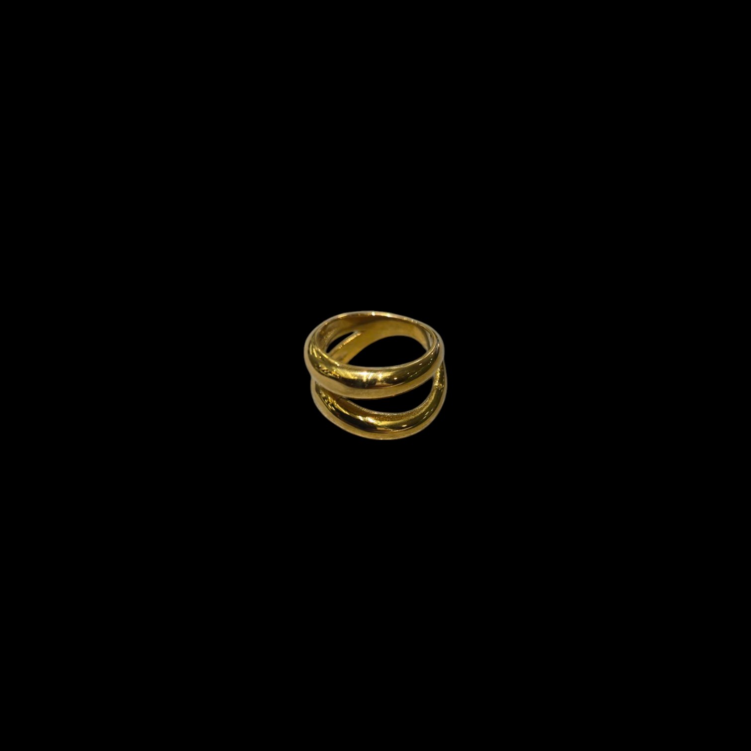 THICK DUAL LAYER RING GOLD
